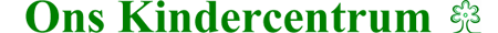 Ons Kindercentrum, een plek waar kinderen, volwassenen, scholen en bedrijven kunnen leren en ervaren. Logo